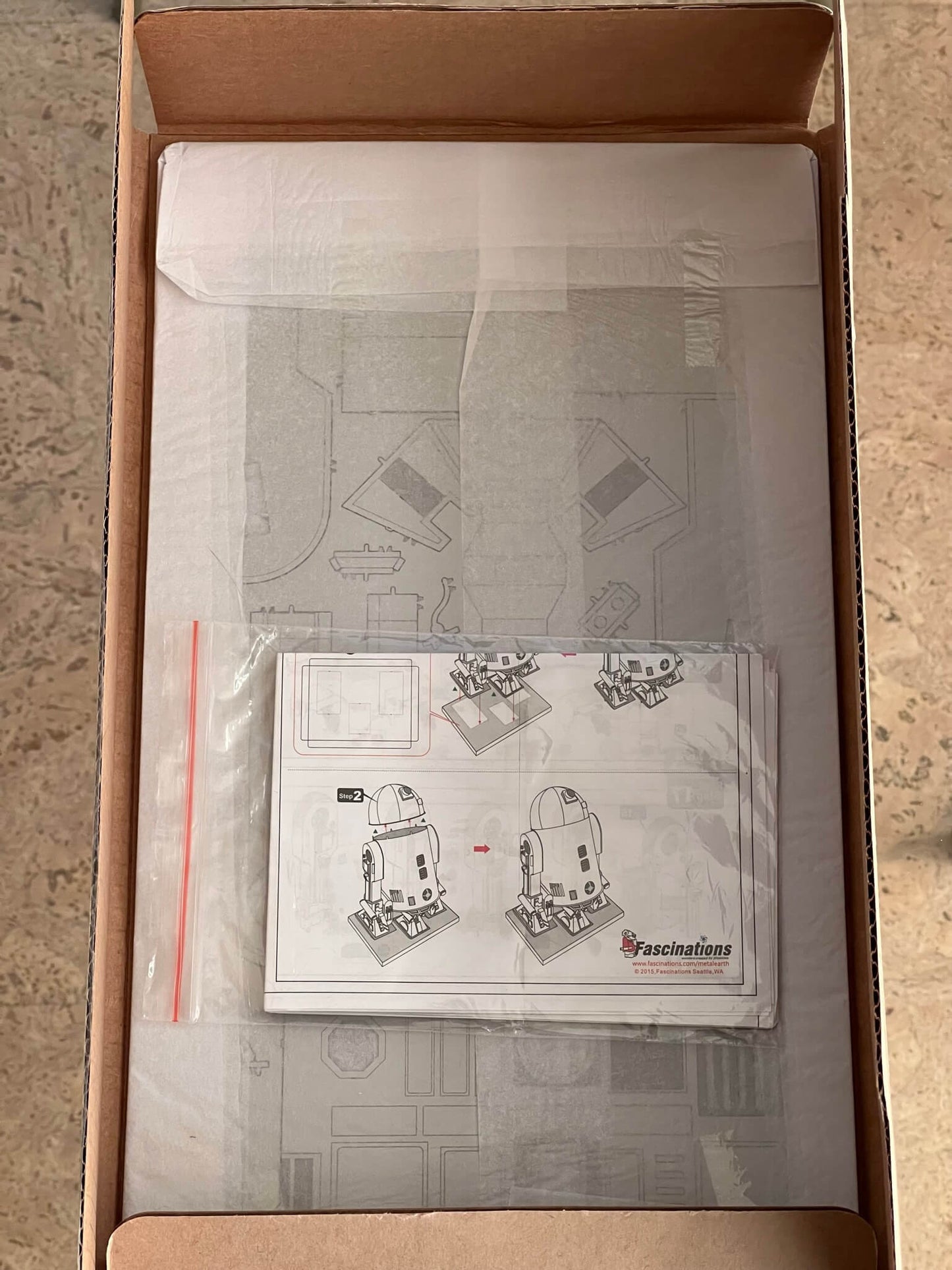 Official Metal Earth Mega R2-D2 Unassembled Opened